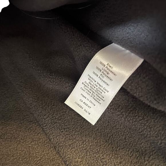 Talbots Black Fleece Lined Quilted Puffer Vest Sleeveless Size Small - Picture 4 of 7